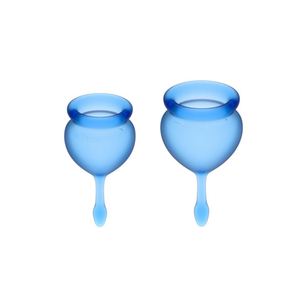 2 coupes menstruelles Satisfyer Dark Bleu FEEL GOOD 